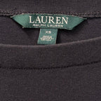 Ralph Lauren Boat Neck Puff Sleeve Top Black XS