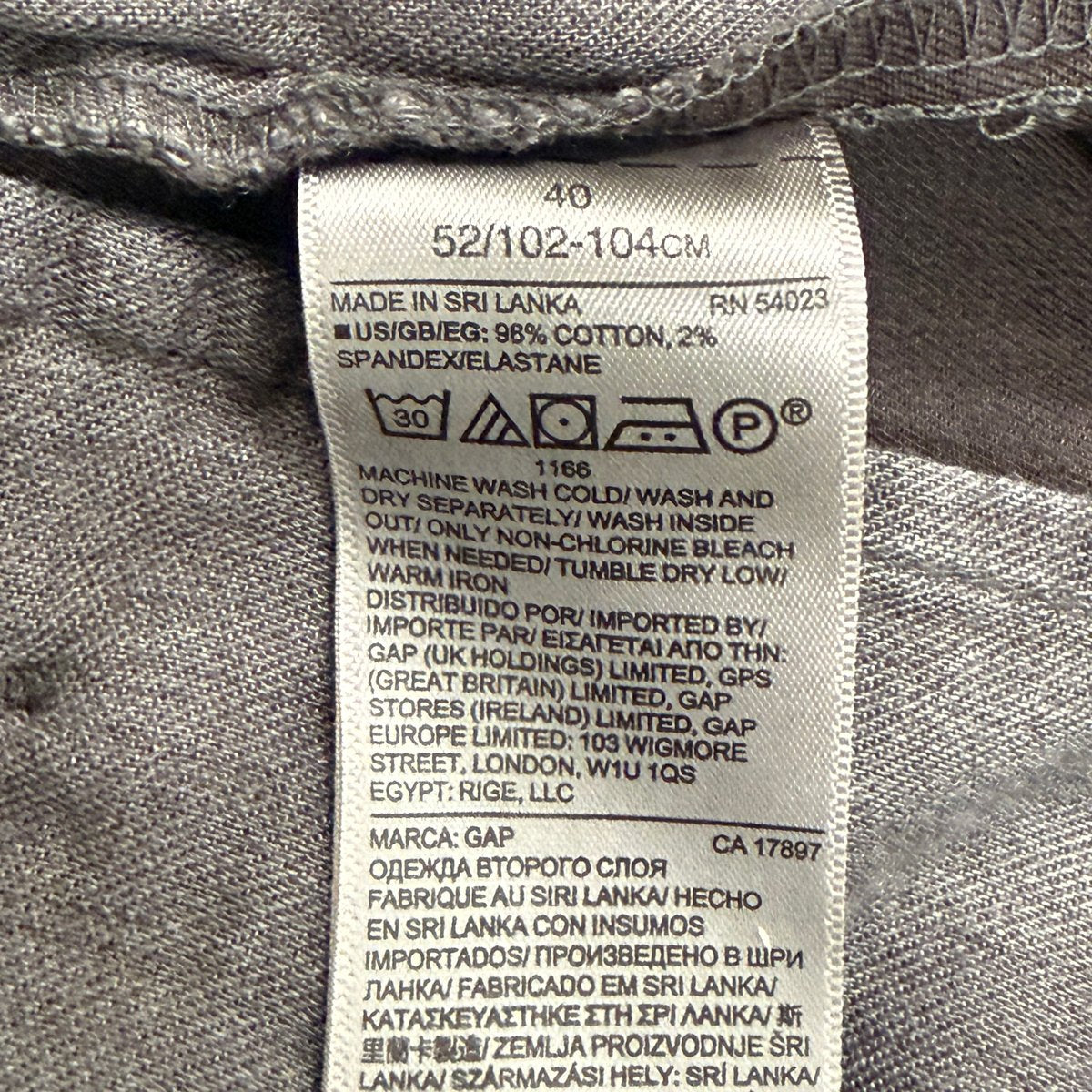 Gap Men's 7" Chino Shorts Dark Gray Size 40