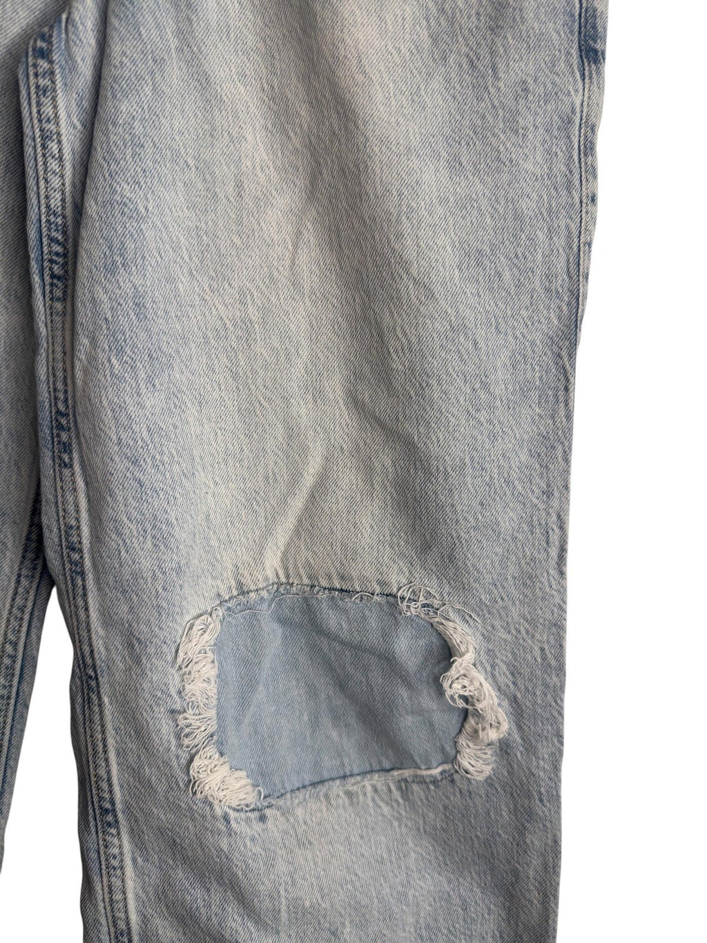 Abercrombie Kids Low Rise Baggy Distressed Jeans Light Blue
