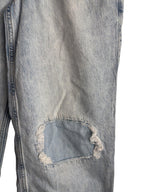 Abercrombie Kids Low Rise Baggy Distressed Jeans Light Blue