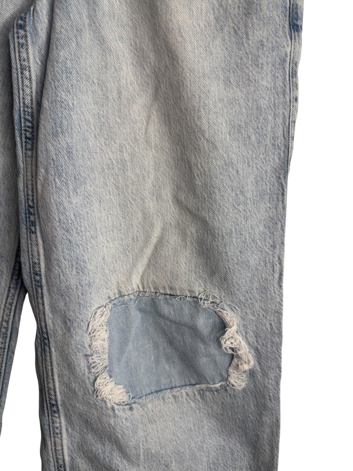 Abercrombie Kids Low Rise Baggy Distressed Jeans Light Blue