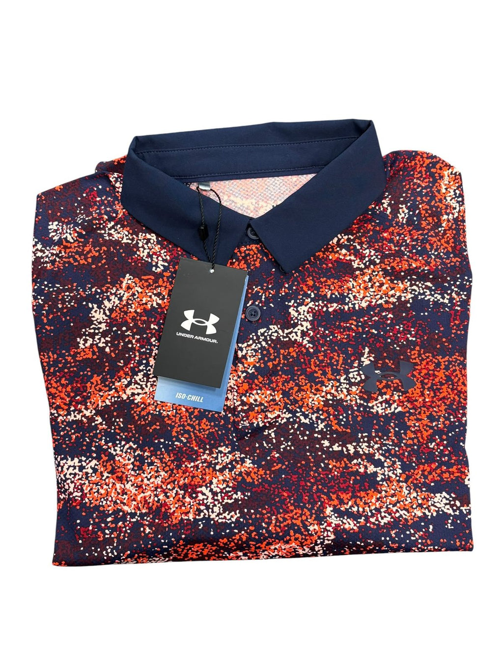 Under Armour UA Iso-Chill Printed Golf Polo Navy