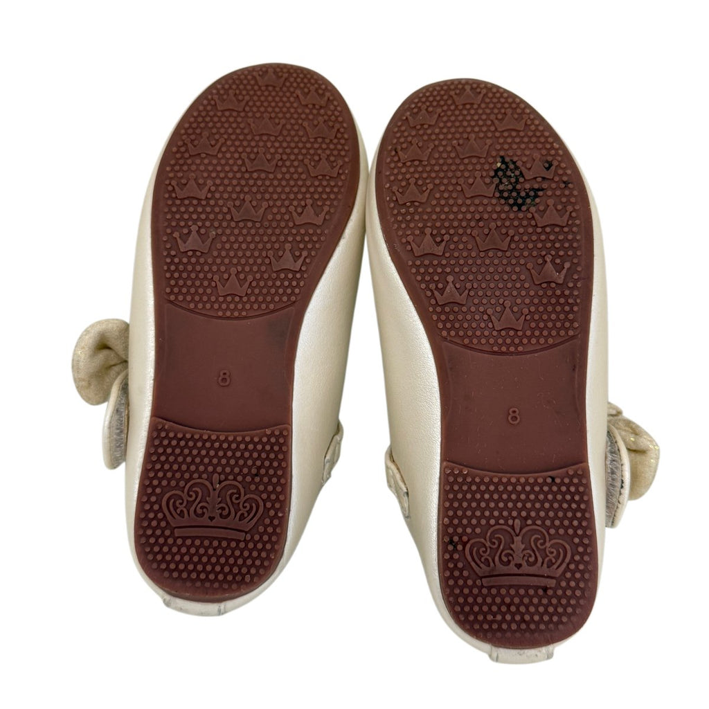 Mia Fosi Pearl Satin Mary Jane Ballet Flat Size 8