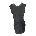 BCBGeneration Ruched Bodycon Dress Satin Cross-Back