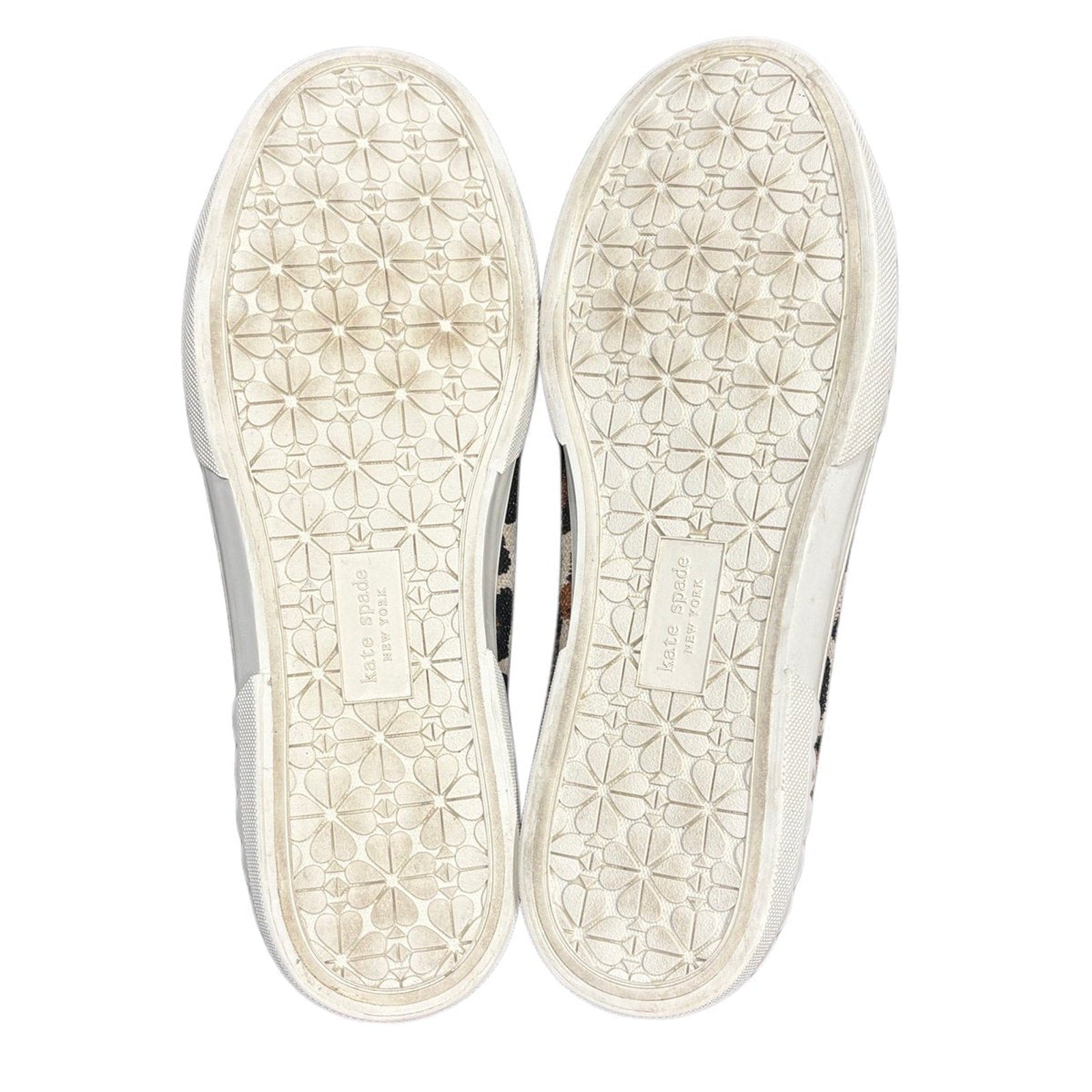 Kate Spade New York Leopard Print Canvas Lace-Up Sneakers Size 7