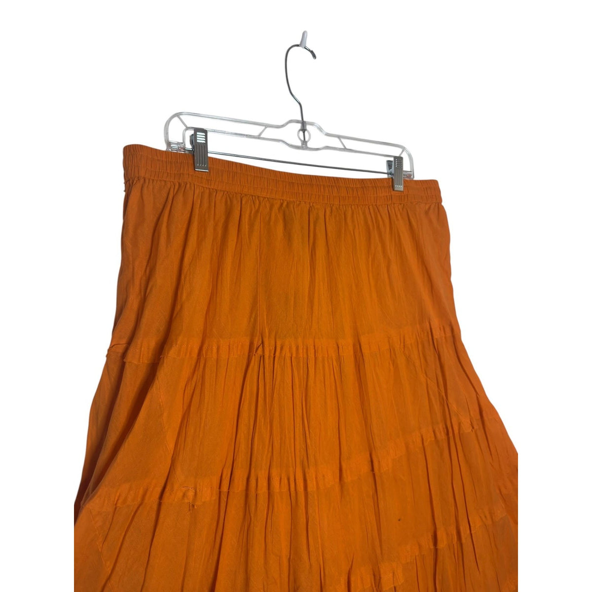 Ashley Stewart Orange Tiered Maxi Skirt Plus Size 14/16