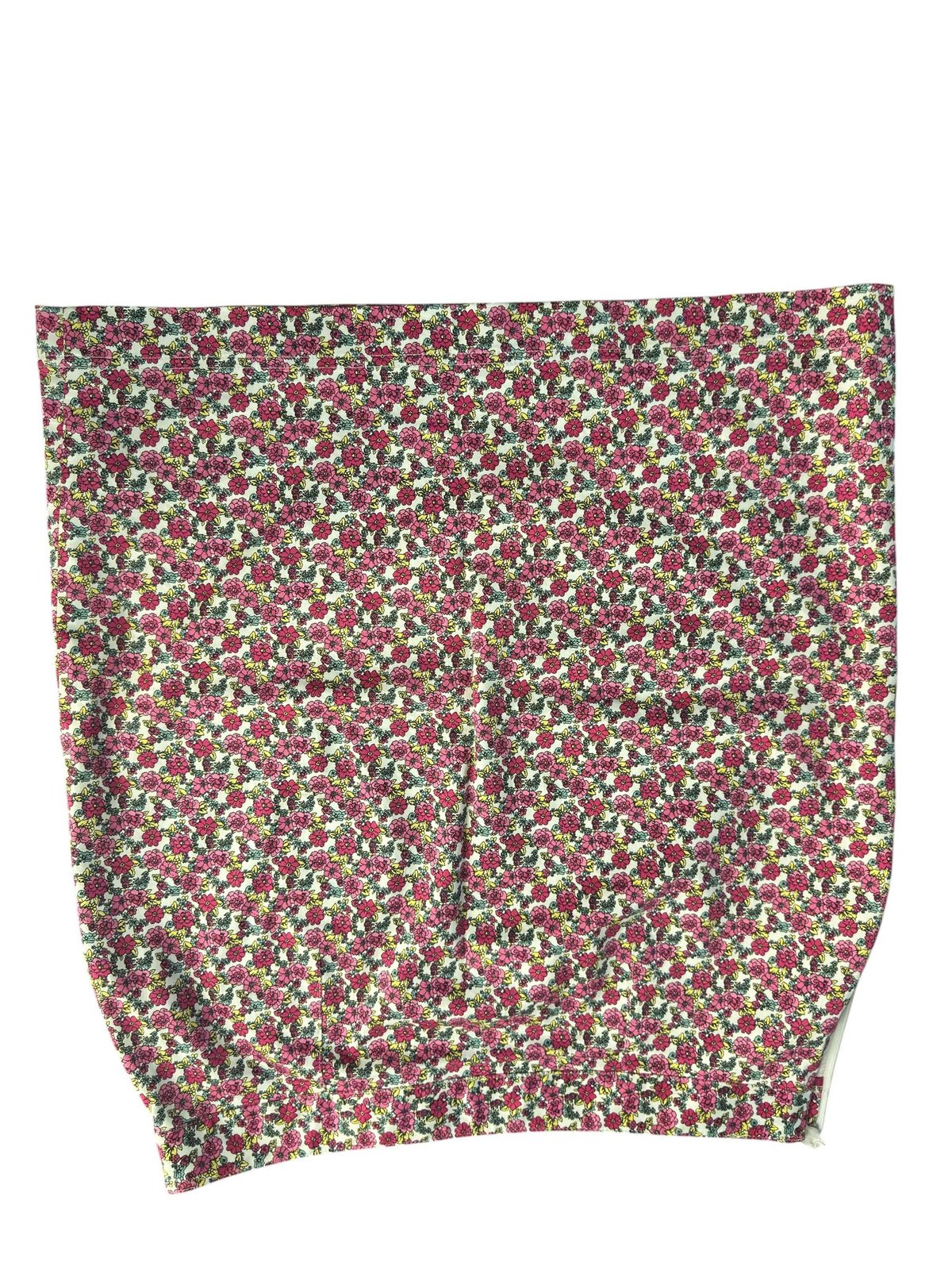 Brooks Brothers Ditsy Floral Linen Blend Pencil Skirt Cream