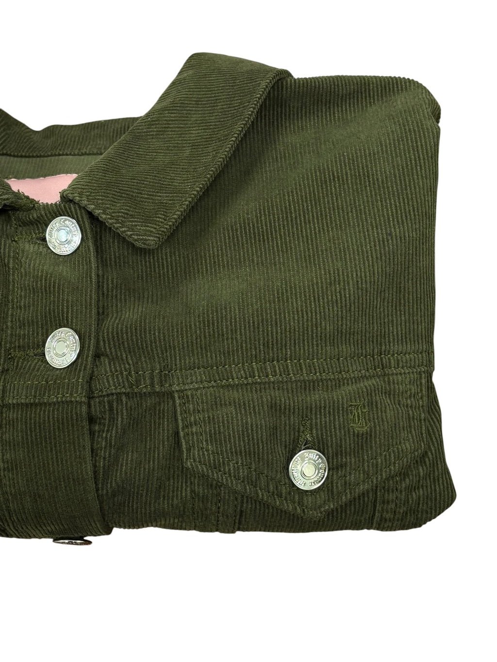 Juicy Couture Cropped Corduroy Jacket Green