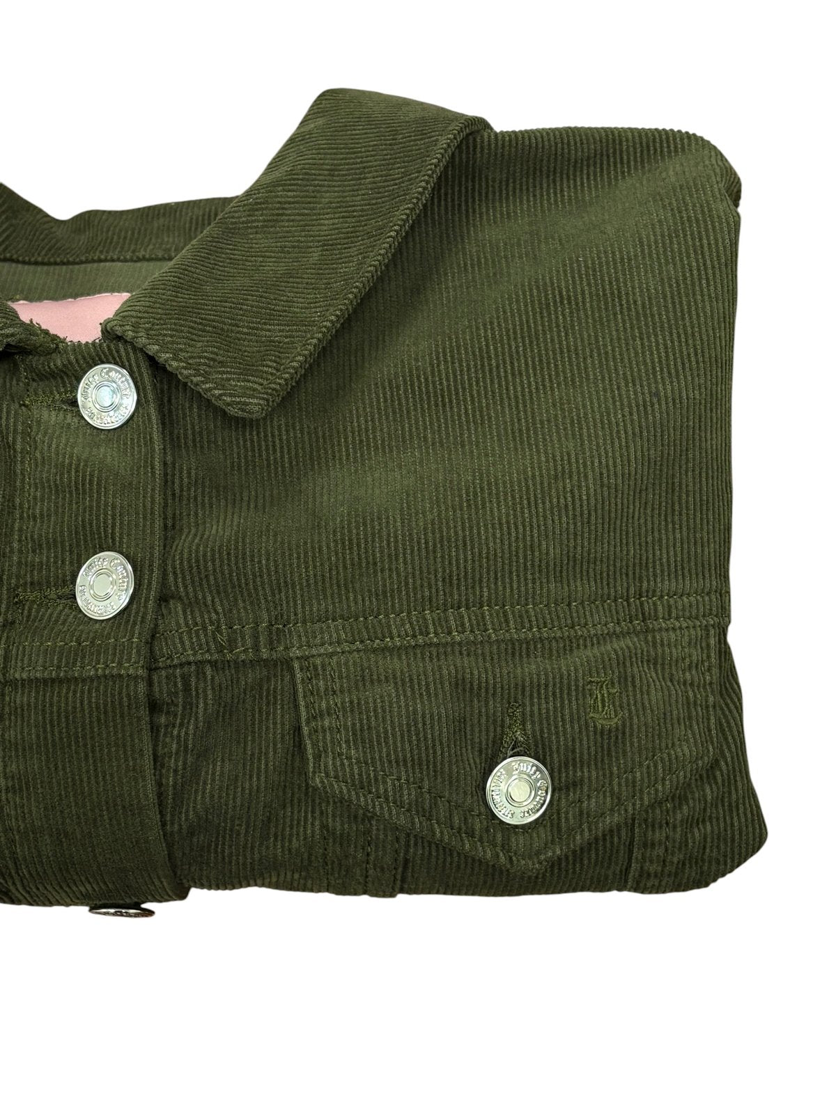 Juicy Couture Cropped Corduroy Jacket Green