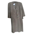 Brianna Milay Sequin Embroidered Two-Piece Dress Set Taupe