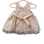 Couture Princess Embroidered Tulle Baby Dress Blush Pink