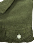 Juicy Couture Cropped Corduroy Jacket Green