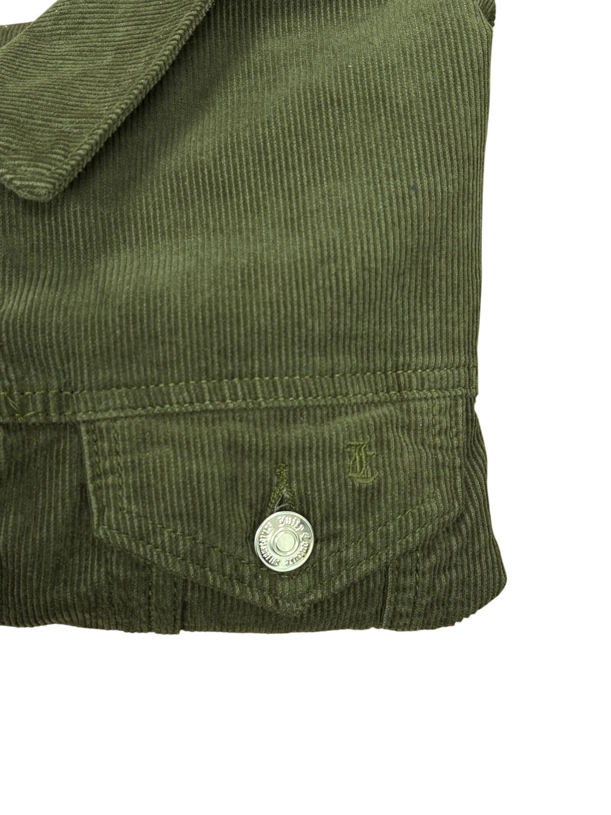 Juicy Couture Cropped Corduroy Jacket Green