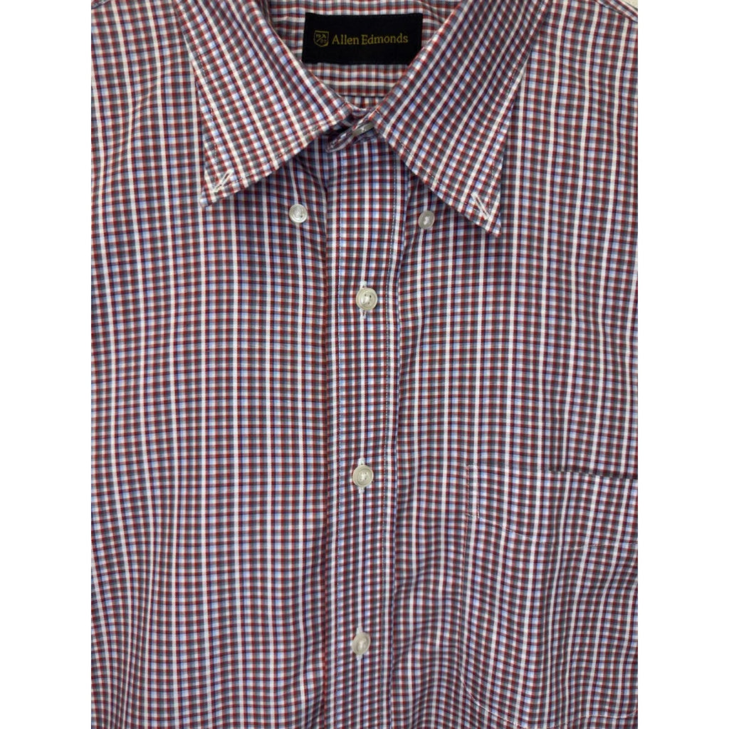 Purple Burgundy Micro-Check Button-Down Shirt