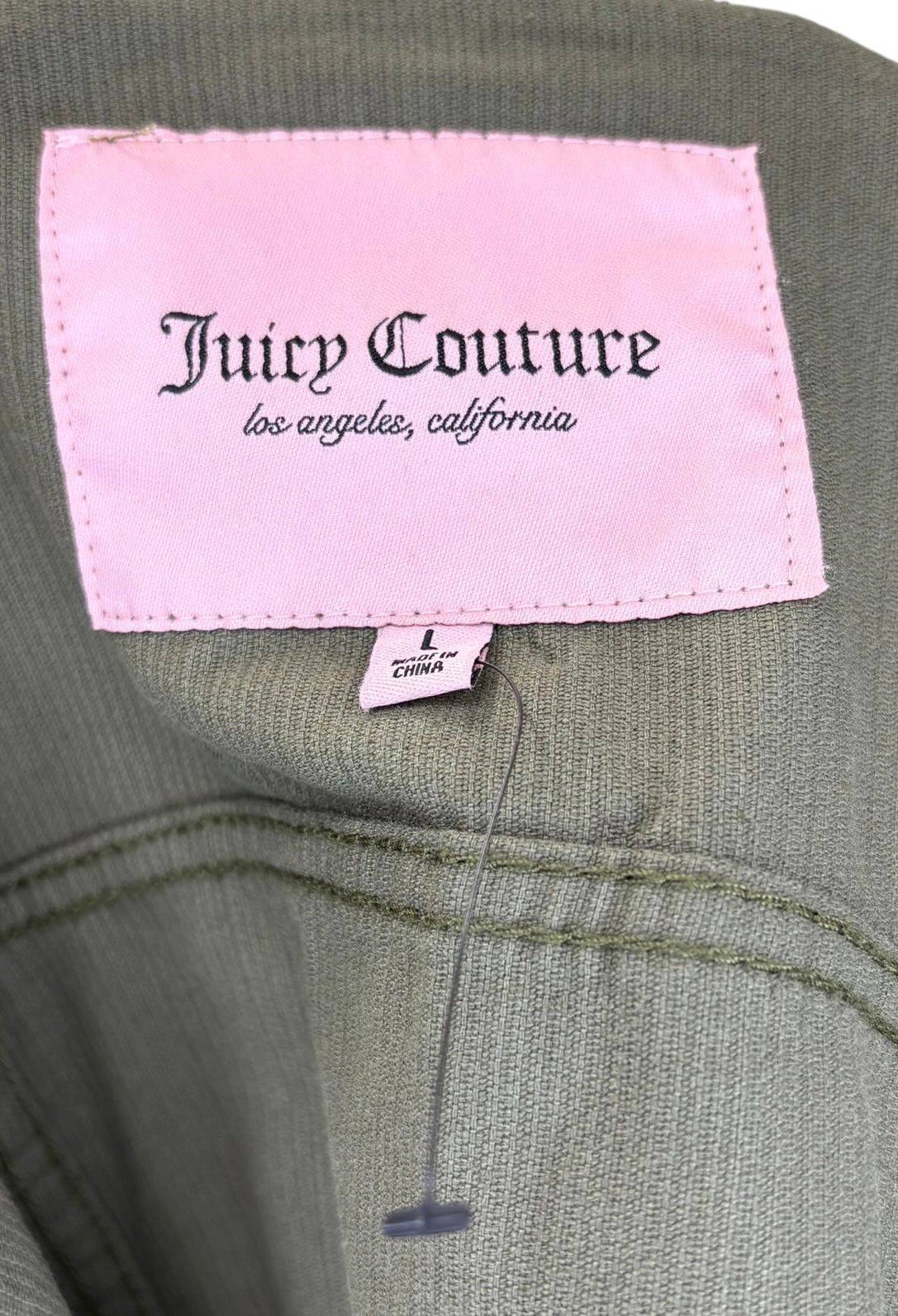 Juicy Couture Cropped Corduroy Jacket Green