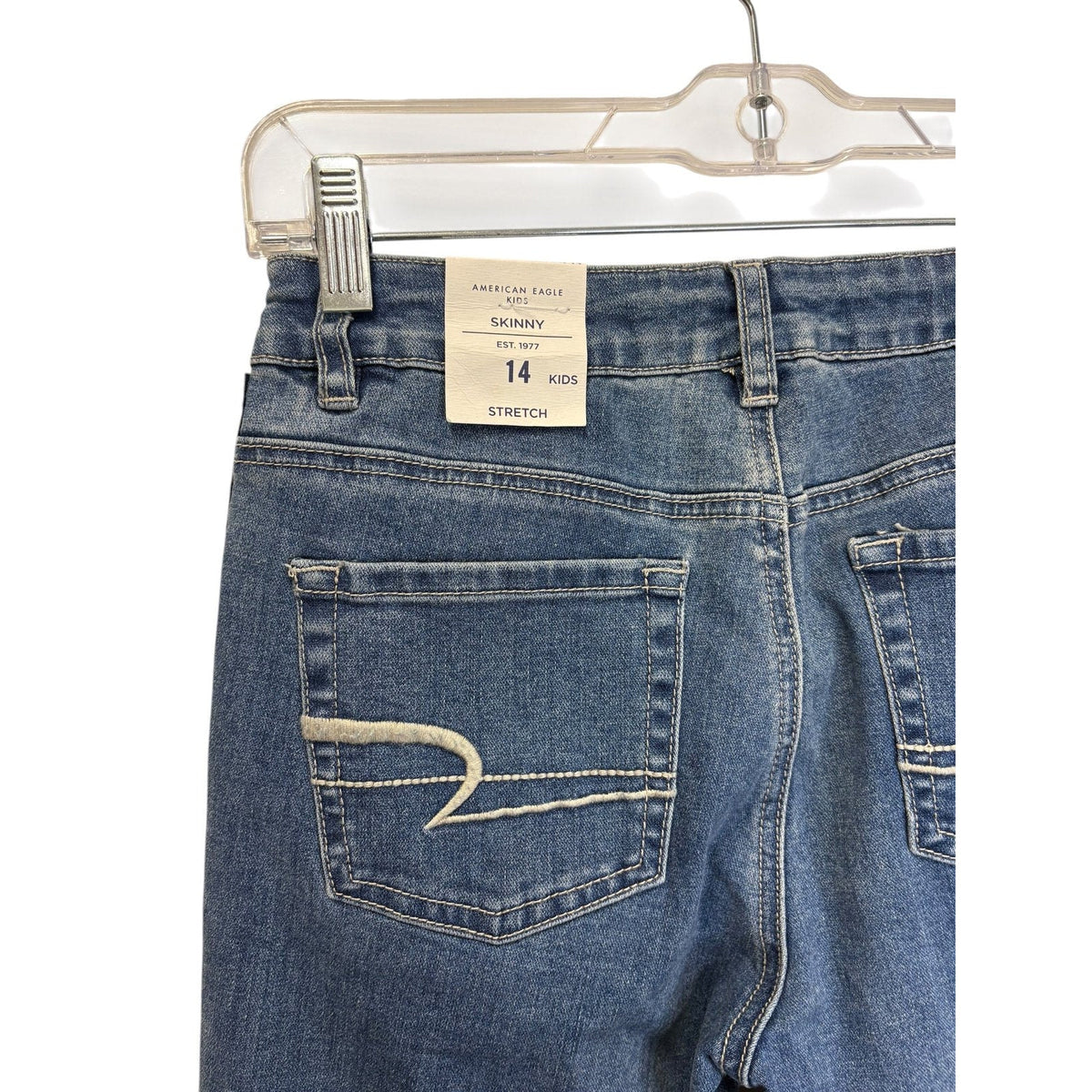 American Eagle Kids Skinny Jeans Medium Blue Side Stripe
