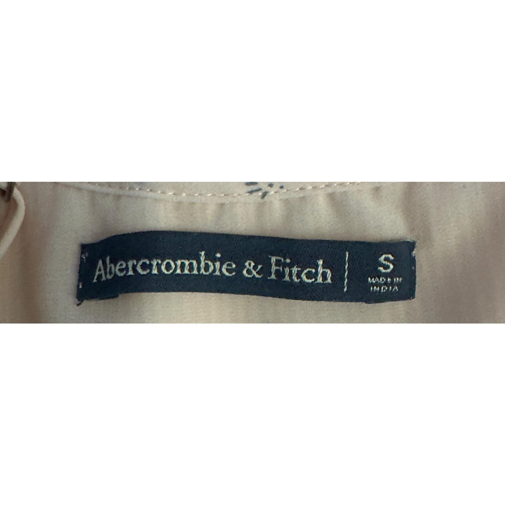 Abercrombie & Fitch Blush Pink Ditsy Floral Ribbed Peplum Top Size S