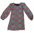 Fire Los Angeles Chevron Geometric Print Mini Dress XS