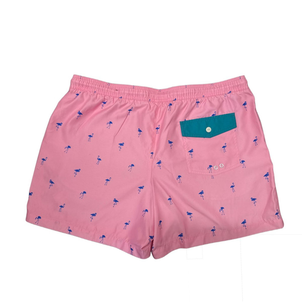 American Eagle Pink Flamingo Print Swim Trunks Size XXL
