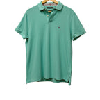 Tommy Hilfiger light blue men's polo in size L