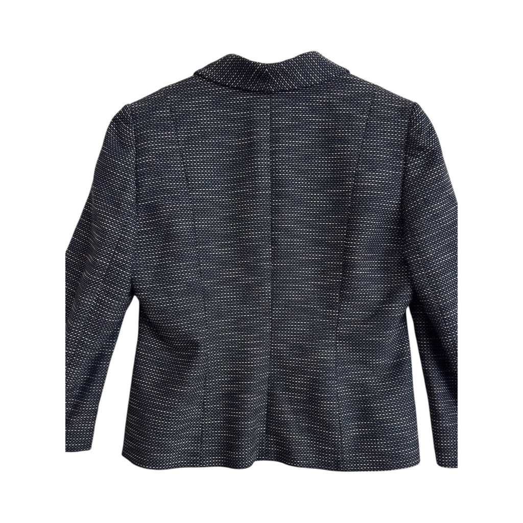 Tahari Arthur S. Levine Navy Tweed Petite Blazer