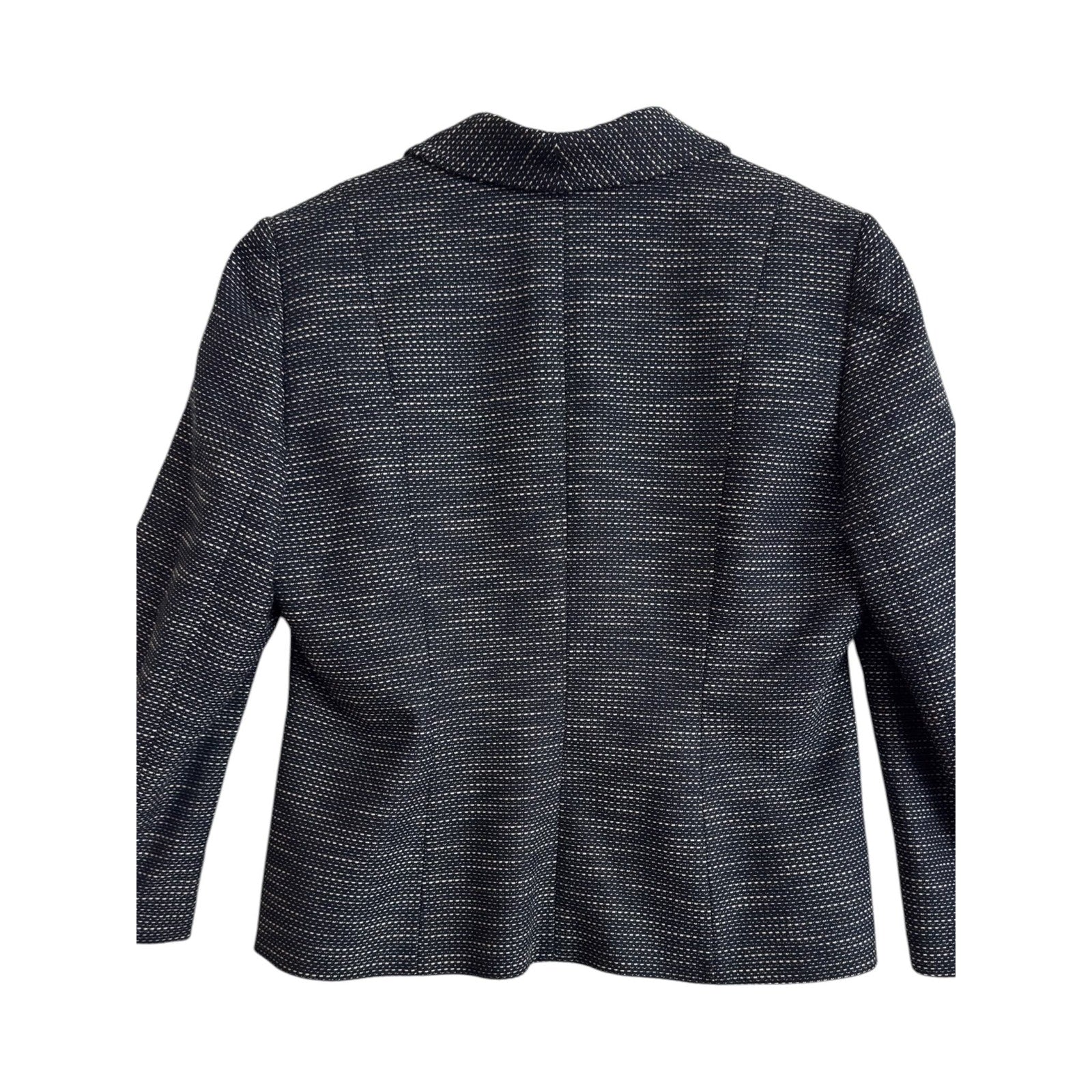 Tahari Arthur S. Levine Navy Tweed Petite Blazer