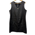 Black Faux Leather Sleeveless Mini Dress
