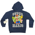 Super Mario Character Pullover Hoodie Navy Blue