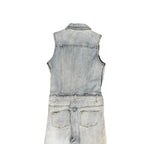Fashion Nova Sleeveless Denim Jumpsuit Light Blue XS