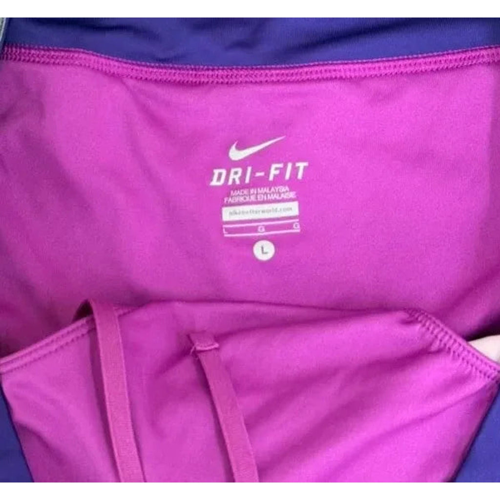 Nike Dri-FIT Running Shorts Purple Wave Print