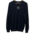 NEW Jos A Bank Traveler Pima Cotton Sweater Men’s Large Navy V-Neck Lightweight
