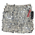 YYA Large Paillette Sequin Mini Skirt Silver