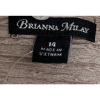 Brianna Milay Sequin Embroidered Two-Piece Dress Set Taupe