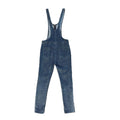 Free People Blue Denim Skinny Overalls Jumpsuit