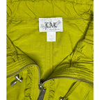 LAL Chartreuse Zip-Up Lightweight 3/4 Sleeves Jacket Medium