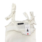Zesica Smocked Bodice Tie-Shoulder Maxi Dress White