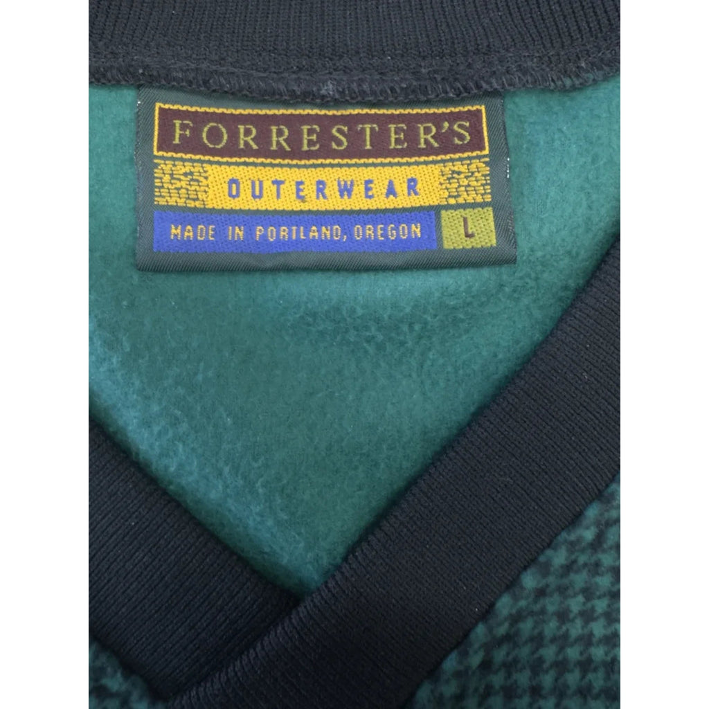 Forrester's Outerwear Houndstooth Fleece-Lined Vest