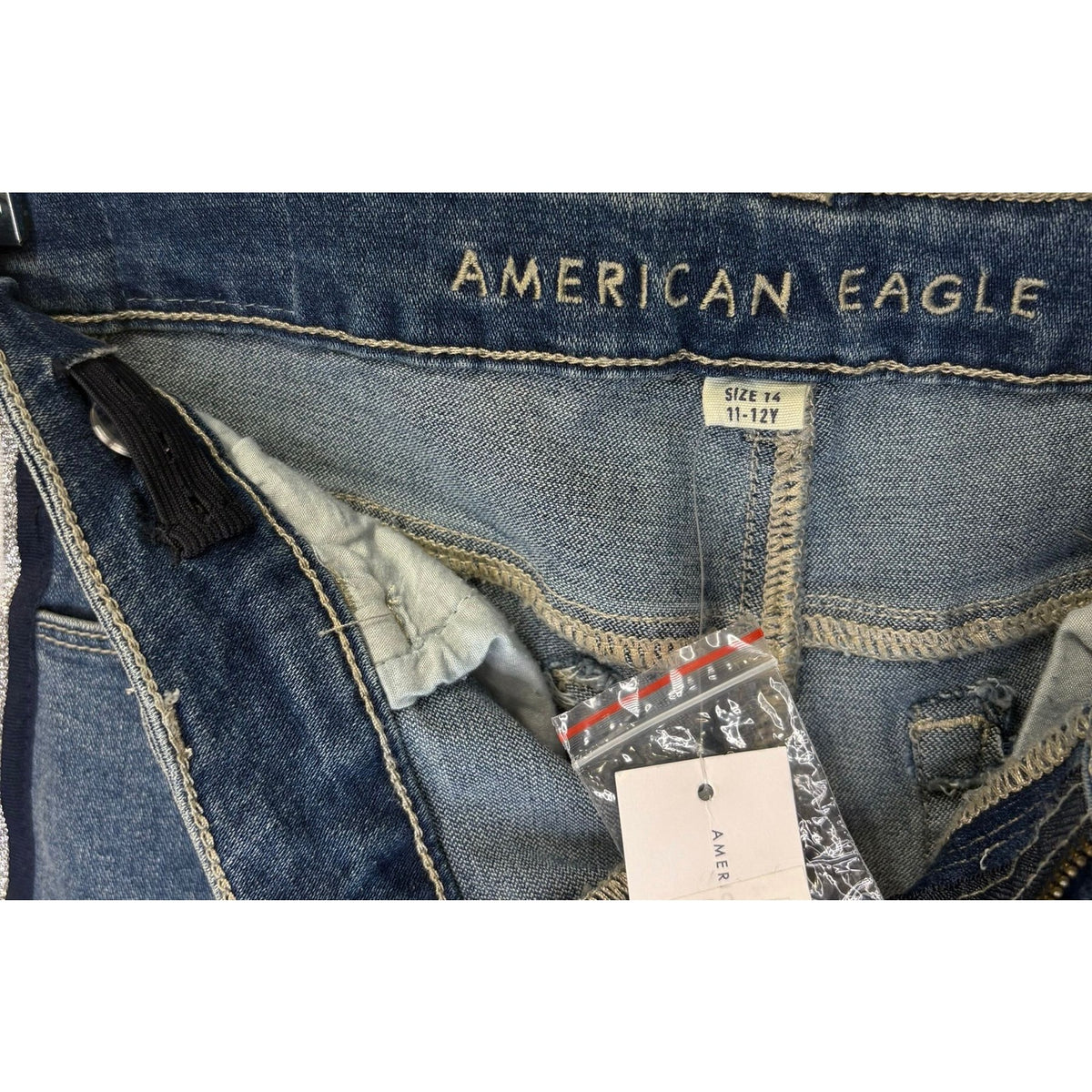 American Eagle Kids Skinny Jeans Medium Blue Side Stripe