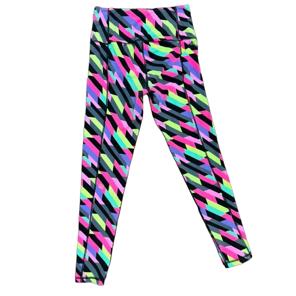 VSX Sport Knockout Geometric Print Athletic Leggings Black