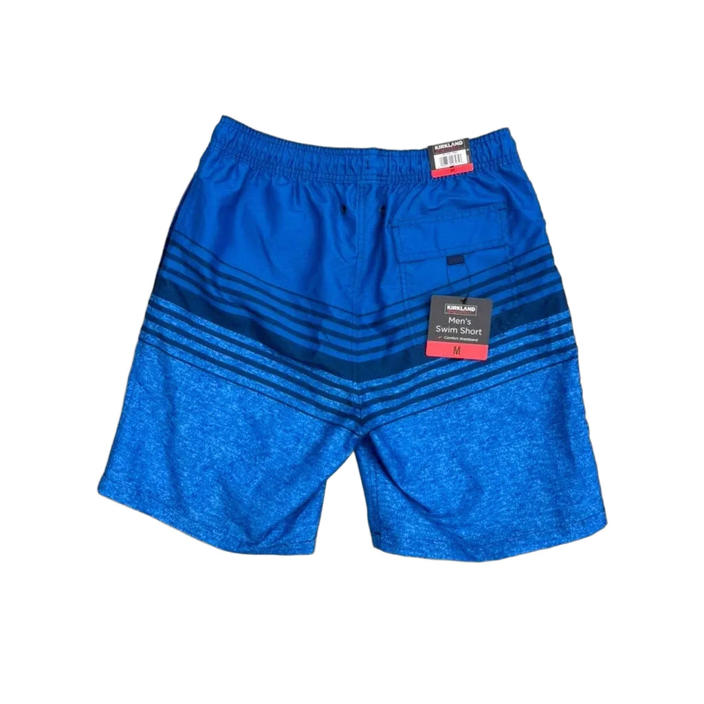 Kirkland Signature Men's Swim Short Striped Blue