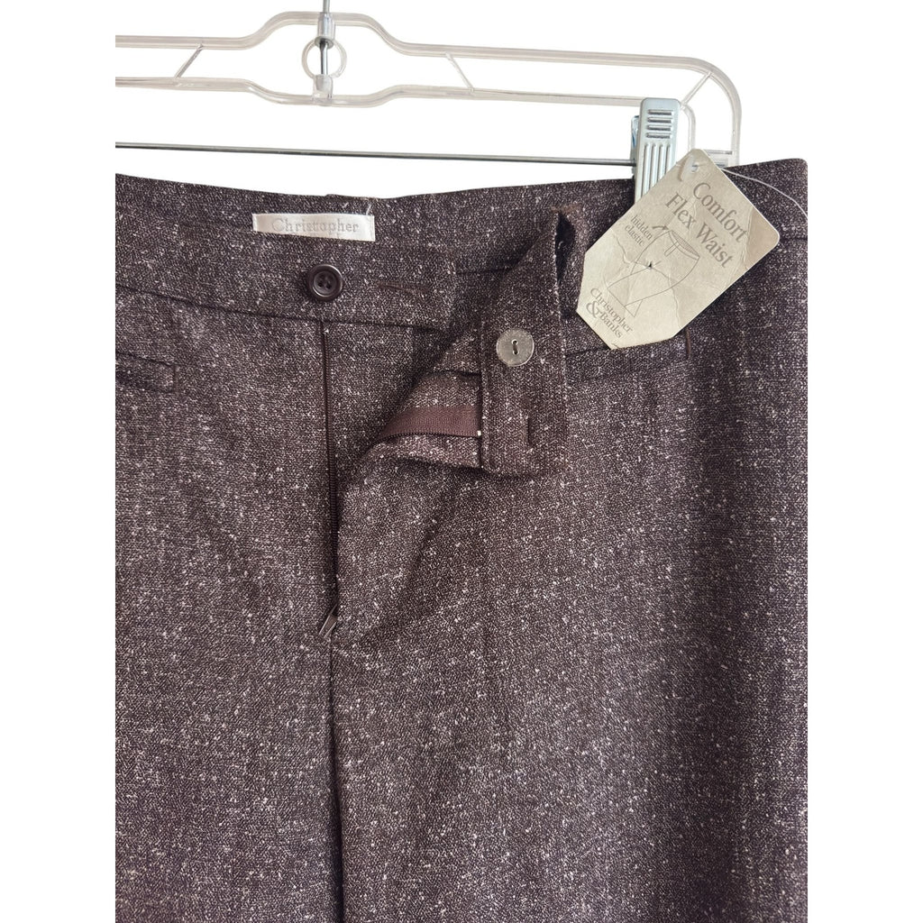 Christopher & Banks Brown Tweed Comfort Flex Trousers