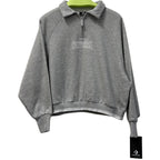 Converse Girls Quarter Zip Sweatshirt Gray Size 10–11 Years NWT