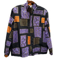 Drapers & Damons Petites Vintage Jacket Purple Black Gold Zip Front Size PL