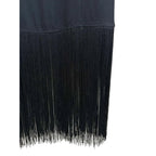 Abercrombie & Fitch Black Fringe Hem Sleeveless Dress XSP