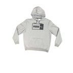 Puma Box Logo Pullover Hoodie Grey Heather XL