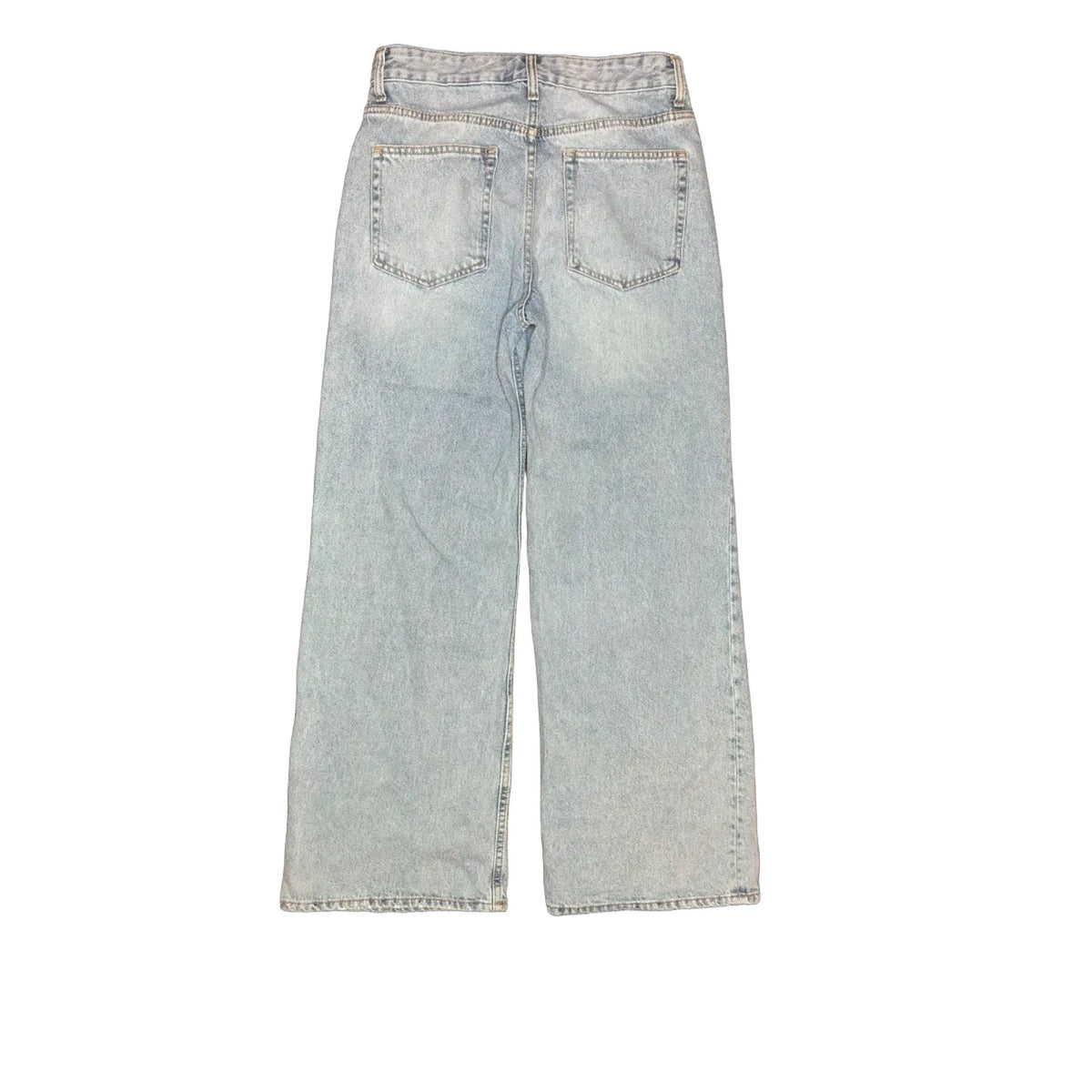 H&M Wide Leg High Waist Jeans Light Blue