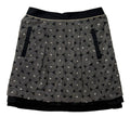 Floreat mini skirt in black and white circle pattern size 4