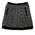 Floreat mini skirt in black and white circle pattern size 4