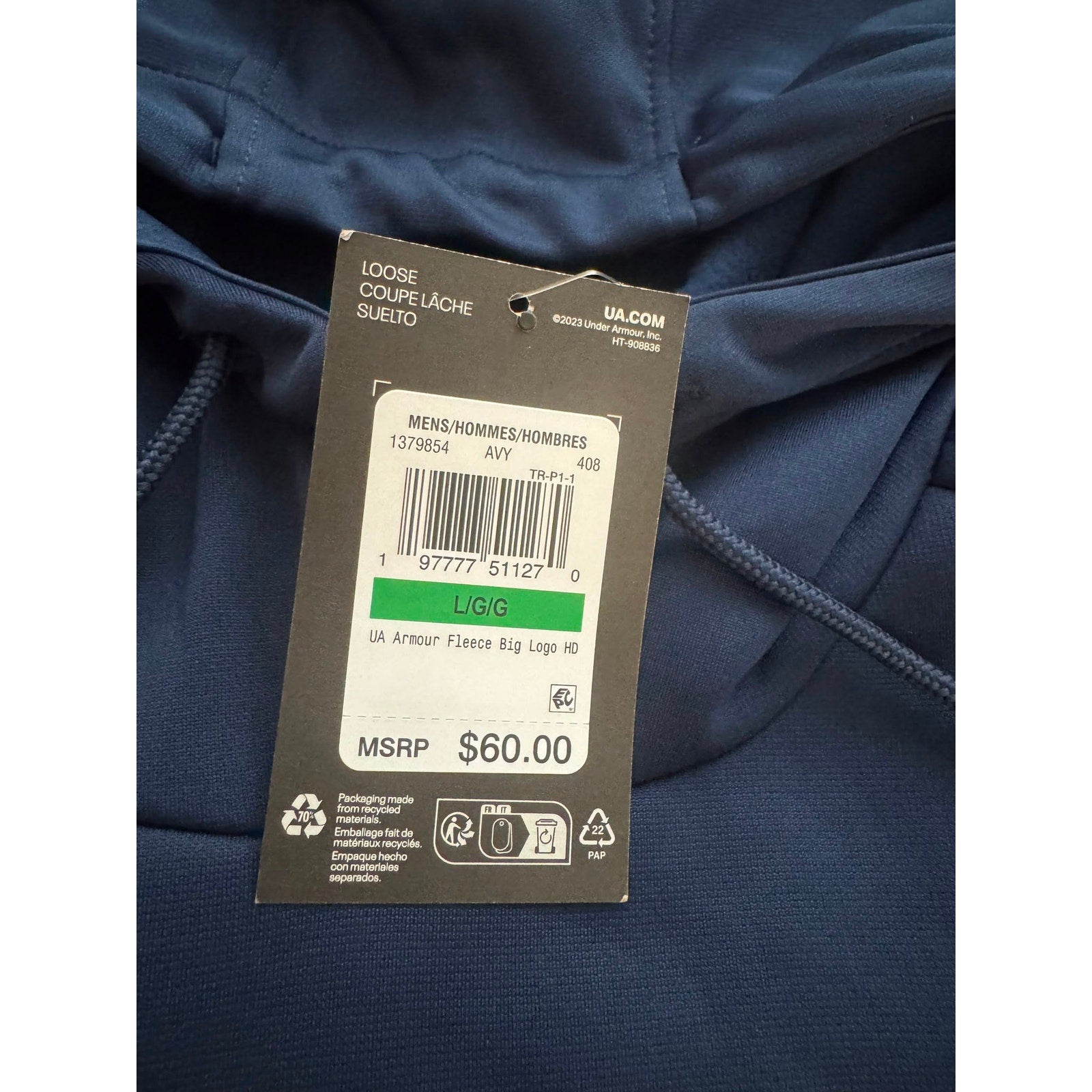 Under Armour Fleece Big Logo Hoodie Navy