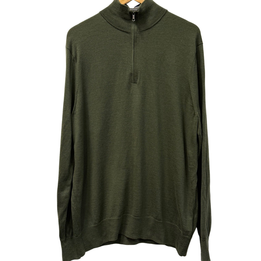 Brooks Brothers grey zipper men's cardigan